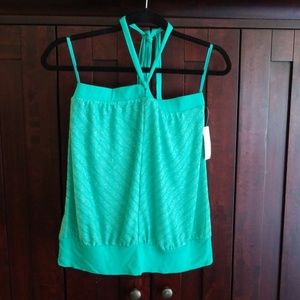 New York & Co. Green Halter Top - Medium